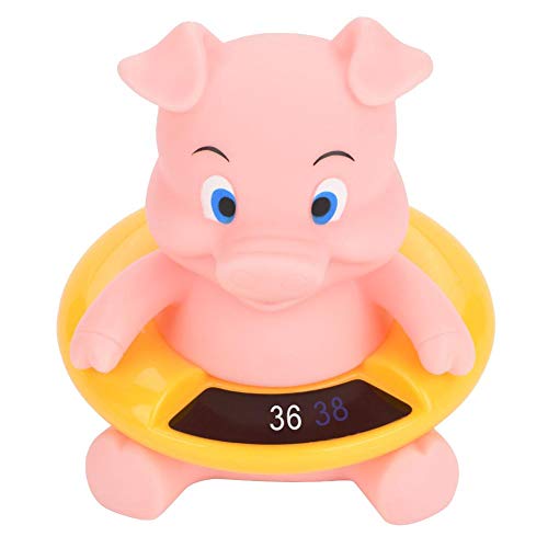 Bebek banyo termometresi, Su Sıcaklığı Bebek Zaman Termometresi, Bebek için Yüzebilen PC + Reçine Küvet (Pembe Domuz)