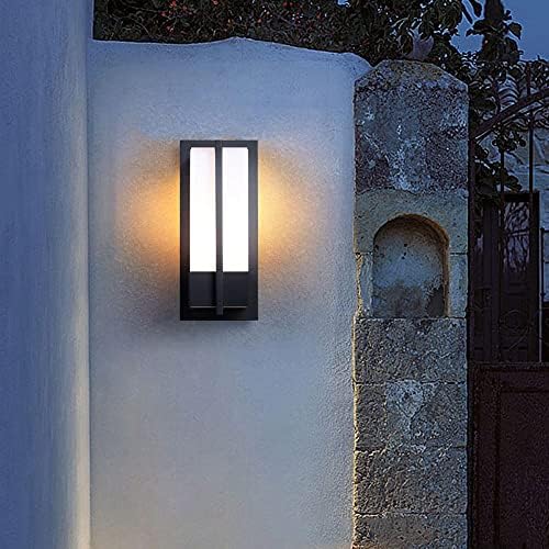 FUYUNLAİ Modern Basit E27 Dış Aydınlatma Akrilik abajur Duvar Lambası Su geçirmez IP54 dikdörtgen duvar ışıkları Villa Avlu Antre