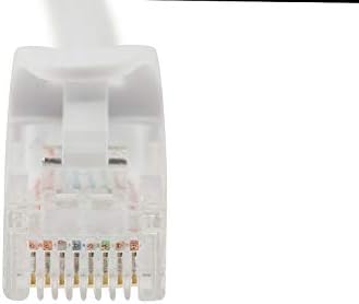 CablesAndKits -[ 50 Paket] CAT6 0.5 ft Beyaz Snagless Easyboot UTP (Korumasız) Ethernet Kablosu-PVC Kılıf (cm), Saf Bakır, RJ45