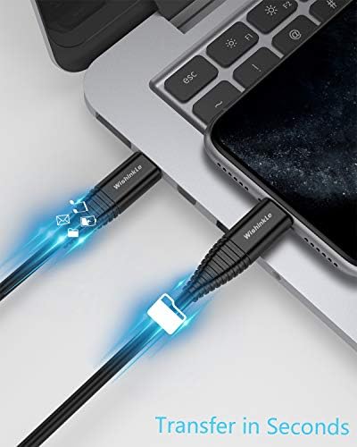 Wishinkle USB C'den Yıldırım Kablosuna 3.3 ft iPhone 12 Şarj Cihazı [Apple MFi Sertifikalı] C Tipi iPhone Kablosu için iPhone