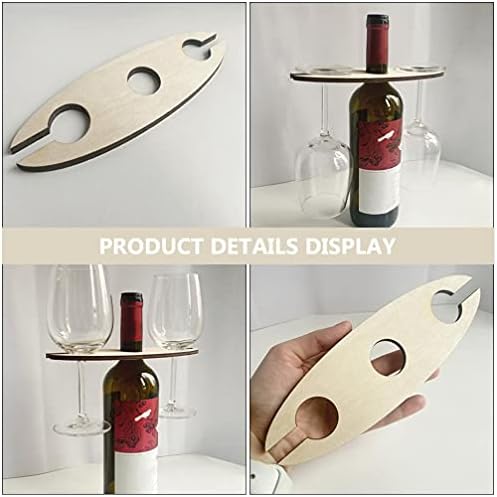 VALİCLUD 3 pcs Ahşap Tezgah kadeh takımı Tutucu masa şarap bardağı Kurutma Tutucu Standı şarap şişesi Tutucular Standları için