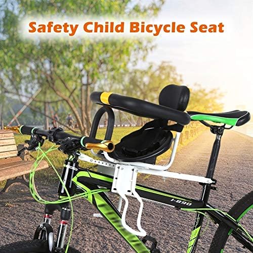 Jınqıuyuan Emniyet çocuk bisiklet koltuğu Bisiklet Ön Bebek Koltuğu Çocuk Eyer Ayak Pedalları ile Destek Geri Istirahat için