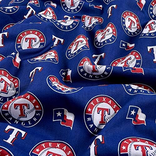 MLB Pamuk Çuha Texas Rangers Kırmızı / Mavi, Kapitone Kumaş Bahçesinde tarafından