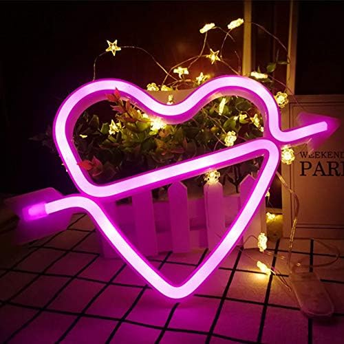 Neon sanat dekoratif ışık Cupid aşk kalp burcu gece ışıkları hediye duvar dekor için yatak odası ev Bar Pub parti düğün sevgililer