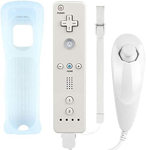 Wii Nintendo için Uzaktan Kumanda,Wii ve Wii U için Silikon Kılıflı Yudeg Wii Remote ve Nunchuck Denetleyicileri (Hareket Artı