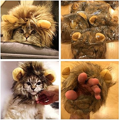 Kedi için OMG Adorables Aslan Yelesi Kostümü