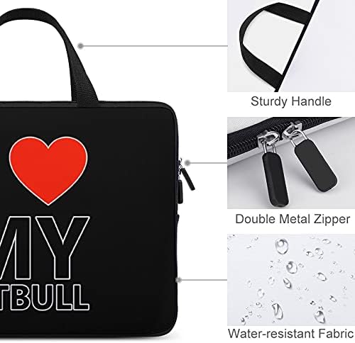 Pitbull Dizüstü Bilgisayar çantamı seviyorum Su Geçirmez Taşıma Çantaları Evrak Çantası Dizüstü/E-Kitap/Tablete Uyar (10 inç-17