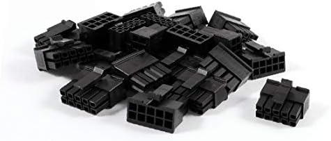 X-DREE 20 Adet 3mm Pitch 10 Pin Erkek Soket PC Güç Kaynağı ATX Konektörü Siyah için (20 adet 3mm Pitch 10 Pin Maço Soket PC Fuente