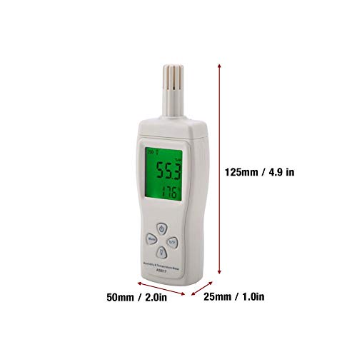 Dijital Higrometre Termometre, mini LCD ekran Dijital Higrometre Nem Sıcaklık Ölçer Akıllı Sensör AS817 Beyaz -10℃-50℃ / 14℉-122℉