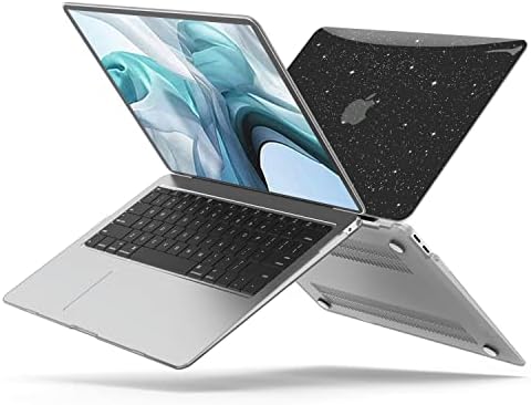 B BELK MacBook Air 13 inç Kılıf ile Uyumlu 2021 2020 2019 2018 Yayın A2337 M1 A2179 A1932 Dokunmatik kimlikli, Işıltılı Plastik