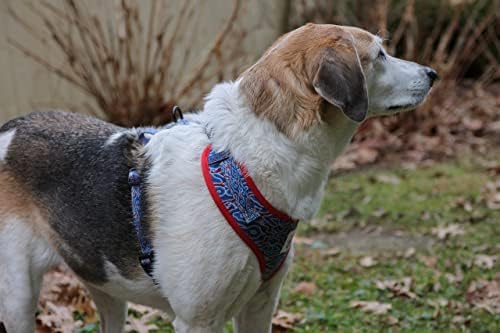 Küçük ve Orta Cins Köpekler için 3MOW Şık Rahat Köpek Yelek Koşum Takımı Benzersiz Batik Tasarımı Kolay Ayarlanabilir Koşum Takımı