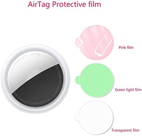 2 Takım Koruyucu Film Airtag ile uyumlu, Yumuşak TPU Ekran Koruyucu Cilt Filmi Anti-Scratch (Şeffaf)