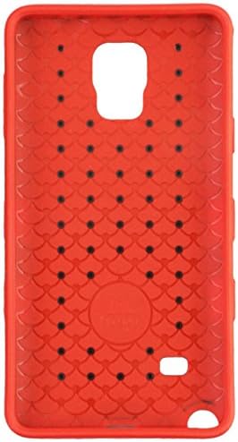 SAMSUNG Galaxy Note 4 için Asmyna TÜF Hibrid Telefon Koruyucu Kapak-Perakende Ambalaj - Siyah Esrar / Kırmızı
