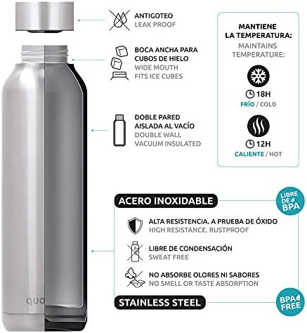 Quokka Çocuklar-Düz Renk Tuğla 510 ml / BPA Ücretsiz Paslanmaz Çelik Su Şişeleri / Çift Duvar Termal Şişe-Çocuklar ve Yetişkinler