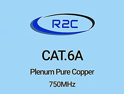 Route2Cables-CAT6A Ethernet Kabloları, cat6a Kablo 1000ft, ETL Listelenen, CMP, UTP, 23AWG, 750 MHz, Katı Saf Bakır Toplu Kablo,
