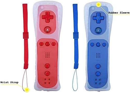Yosıkr Kablosuz Uzaktan Kumanda için Wii Wii U - 2 Paketleri Kırmızı ve Derin Mavi