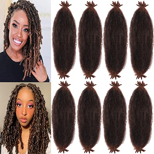 8 Paketleri Yumuşak Yaylı Afro 12 İnç Kısa Bahar Büküm Saç İçin Sıkıntılı Yumuşak Locs Doğal Siyah Marley Büküm Tığ Örgü Saç