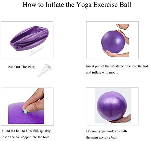 Yoga için 9 İnç Egzersiz Pilates Topu Mini Egzersiz Barre Topu,Stabilite Egzersiz Eğitimi Spor Salonu Anti Patlama ve Kaymaya