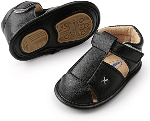 KONFA Yürüyor Bebek Bebek Kız Kapalı Toe Deri Sandalet, 0-24 Ay için, Yaz Küçük Prenses Yumuşak Taban Rahat Ayakkabılar
