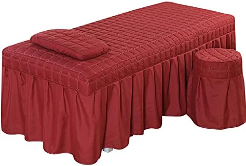 XJZHANG 1 adet Set Güzellik Salonu masaj masası yatak çarşafı Etek Spa Yatak Örtüsü Tam Kapak Yastık Kılıfı Dışkı Kapak masaj