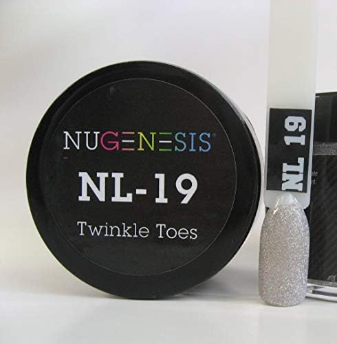NuGenesis Tırnak Daldırma Tozu Rengi 1.5 oz / 43 gram Kavanoz - (NL19 Pırıltı Ayak Parmakları)