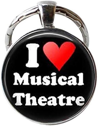 Müzikal Tiyatro Anahtarlık-Ben Aşk Müzikal Tiyatro,Broadway Müzikali, Müzikaller, Oyunculuk Sanat Cam Fotoğraf Takı, Kişiselleştirilmiş