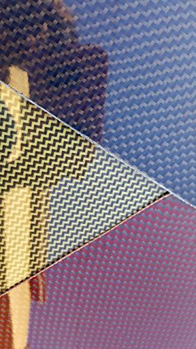 Karbon Fiber Kevlar Fiberglas Panel 18 ×30 ×1/16 Parlak Bir Tarafı Sarı Çift Dimi