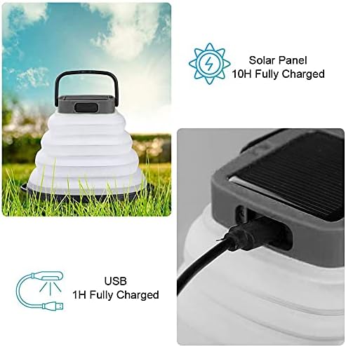 zxbaers güneş enerjili fener, güneş taşınabilir kamp ışıkları-su geçirmez,USB şarj edilebilir veya GÜNEŞ PANELİ için açık yürüyüş,