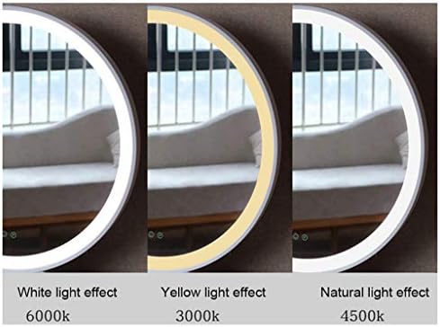 WXF Kozmetik Ayna, Metal Çerçeveli LED Kompakt Dokunmatik Ekran Karartma Işıklı Ayna için Vanity Masa Banyo makyaj aynası (Renk: