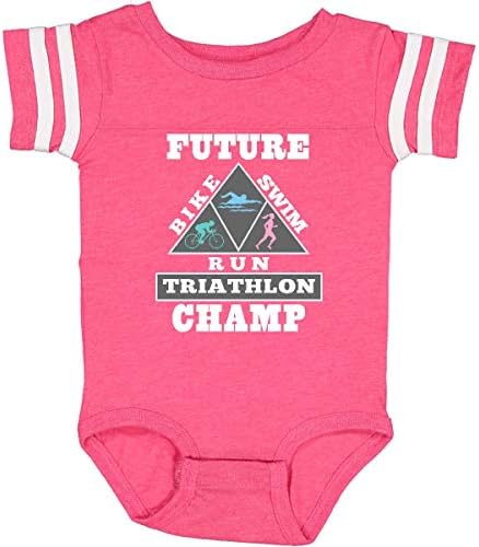 ınktastic Gelecek Triatlon Şampiyonu Koşmak Yüzmek Bebek Sarmaşık