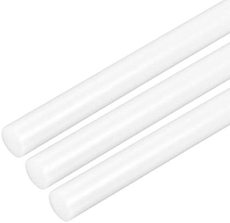 KFıdFran 3 adet Plastik Yuvarlak Çubuk 17/32 inç Dia 20 inç Uzunluk Beyaz (POM) Polioksimetilen Çubuklar Mühendislik Plastik