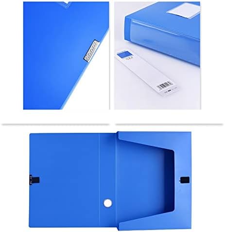 BQYQFXX Dosya Kutusu A4 Plastik Veri Kutusu Kalınlaşmış Depolama Kitap Ofis Malzemeleri Büyük Kapasiteli Muhasebe Fiş Belge Sıralama