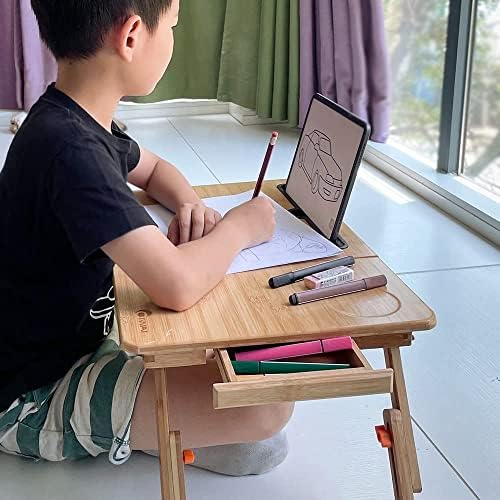 Dizüstü Bilgisayar Masası Yatak Tepsisi Bambu Tur Masası Yüksekliği Ayarlanabilir Kahvaltı Servisi COİWAİ Katlanabilir Taşınabilir