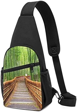 Asma sırt çantası Köprü Üzerinde Ağacı tek kollu çanta Crossbody omuzdan askili çanta Seyahat Yürüyüş Göğüs Çantası Sırt Çantası