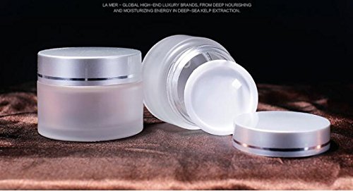 6 PCS Boş Buzlu Cam Doldurulabilir kozmetik kavanoz Pot Şişeler Konteyner İçin Krem Dudak Balsamı makyaj losyonu Örnek Depolama