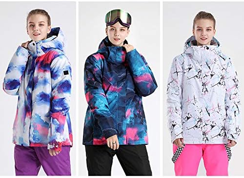 Kadın su geçirmez kayak ceketleri rüzgar geçirmez dağ kar ceket sıcak kış spor ceket çıkarılabilir Hood ile