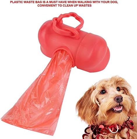 Redxıao Pet Köpek Atık Torbası, 20 Rolls Plastik Temiz Çöp Atık Torbaları ile Kemik Şekli Çanta Dağıtıcı Tutucu(3)
