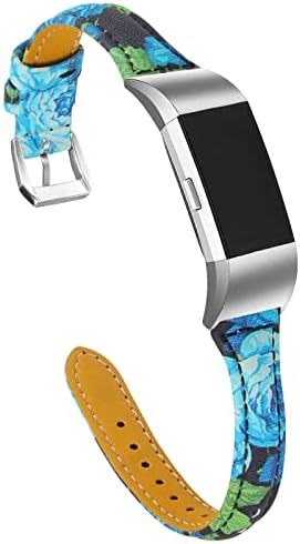 FFENFEI Ayarlanabilir Elastik Watch Band Fitbit Şarj için Uyumlu 5 Bantları, sevimli Baskılı Deri Bileklikler Spor Smartwatch
