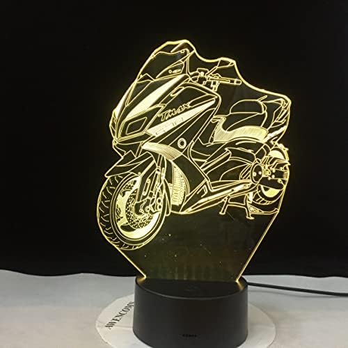 Motosiklet Modeli Aydınlık 3D Illusion Led Lamba Renkli Dokunmatik Nightlight Flaş Aydınlatma Glow Karanlık Motor Oyuncaklar