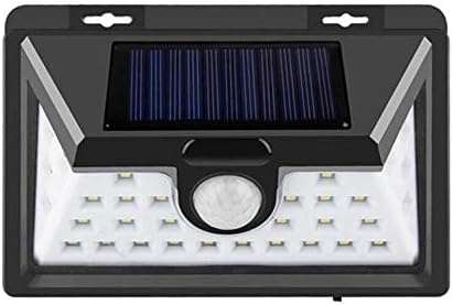 KCQI LED insan kızılötesi güneş enerjisi sel ışık PIR hareket sensörü Duvar Lambası açık (Renk: Siyah)