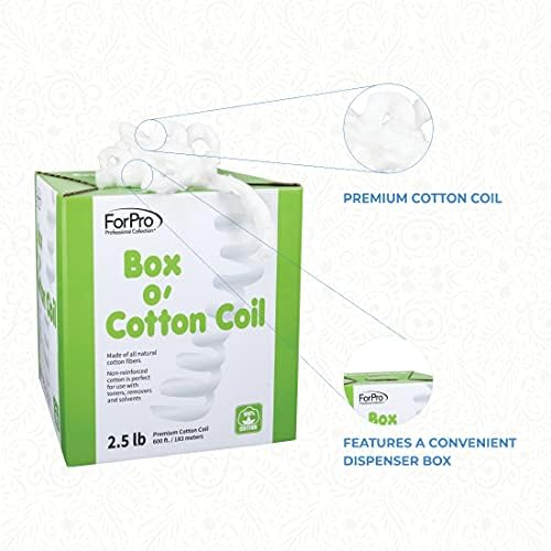 ForPro Premium Kutu o'cotton Bobin, %100 Pamuk Bobin, Pamuk Bobin Dağıtıcı, 600 Ft. 2,5 Kilo.
