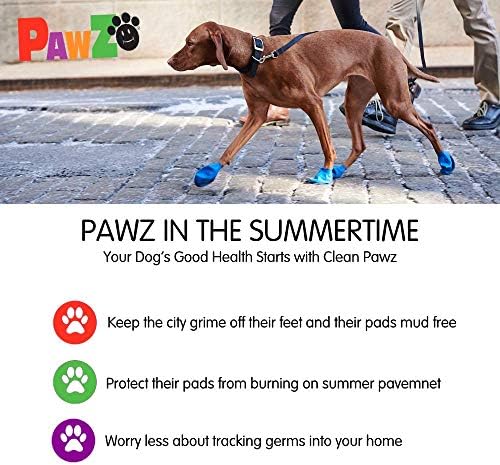 PawZ Köpek Botları / Kauçuk Köpek Patik / Köpekler için Su Geçirmez Kar Botları / Köpekler için Pençe Koruması / Paket başına