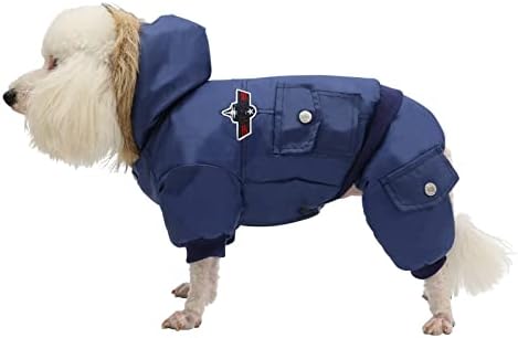 Kapüşonlu Tulum Su Geçirmez Küçük Köpek Giyim Havacı Polar Kış Ceket Snowsuit Açık Köpek Kedi Parka Ceket Bez Damla Nakliye
