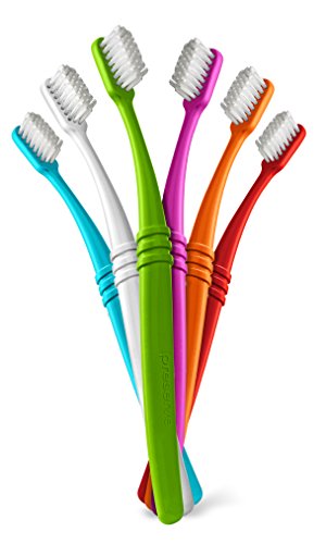 Hafif Kese, Ultra Yumuşak Kıllar, 6 Sayımlı, Çeşitli Renklerde Geri Dönüştürülmüş (ABD'de Üretilmiştir) Diş Fırçalarını Muhafaza