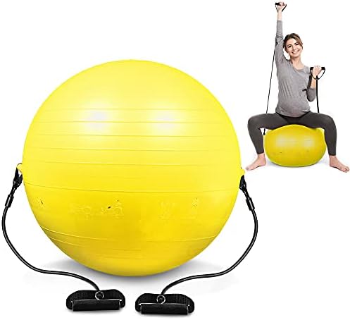 PACEARTH 65 cm” 25 Fizik Tedavi Topu, Denge Yoga Topu Sandalye Spor Istikrar, Anti-Patlama Anti-Kayma Doğum Topu Gebelik için