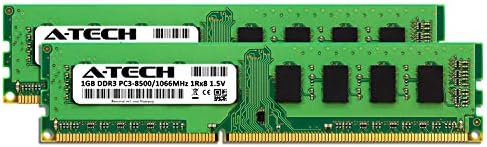 A-Tech 2 GB (2x1 Gb) RAM Dell Inspiron 560 için, 560 s, 570 / DDR3 1066 MHz DIMM PC3-8500 240-Pin Olmayan ECC UDIMM Masaüstü