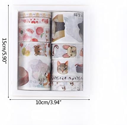 10 Rulo Dekoratif Çıkartmalar Scrapbooking Washi Bant Dergiler Planlayıcısı Fotoğraf Çerçevesi Günlüğü Süslemeleri washi Kağıt