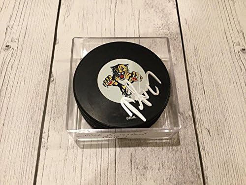 Florida Panterleri Nick Bjugstad İmzalı Hokey Diski İmzalı NHL b - İmzalı NHL Diskleri