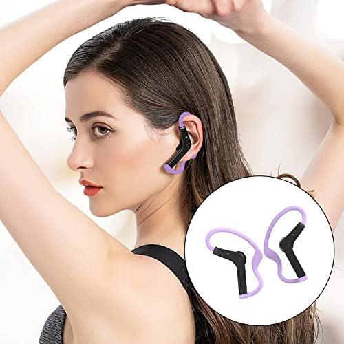 Kulak Kancalı FAKEME Gerçek Kablosuz Kulaklıklar Dış Mekan için Tere Dayanıklı Bluetooth Kulaklıklar - Mor