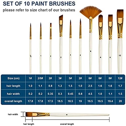 MFSMQJ 10 Pcs Boya fırçaları Set Naylon Saç Fırçası için akrilik boyama Yağ Suluboya Boya DIY Çocuk Sanatsal Fırça Sanat Malzemeleri
